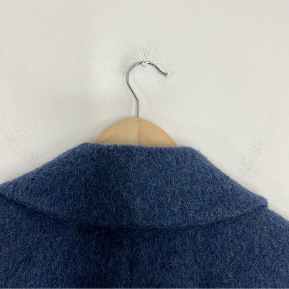 Banana Republic Double Breasted Wool Blue Ombre Coat Size Small - Picture 12 of 16